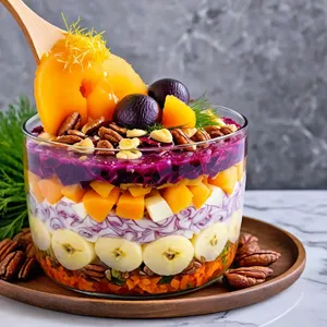 Сельдь под шубой с маракуйей и пеканами