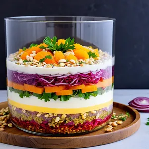 Сельдь под шубой с помело и кедровыми орешками