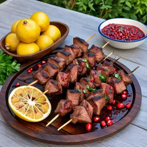 Шашлык из баранины с гранатовым соусом