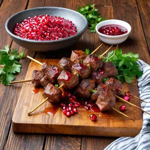 Шашлык из баранины с гранатовым соусом