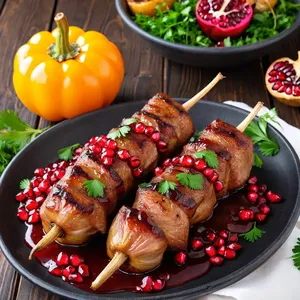 Шашлык из свинины с гранатовым соусом
