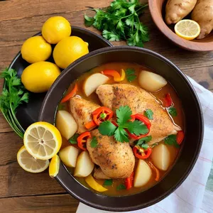 Шурпа из курицы с картофелем и сладким перцем