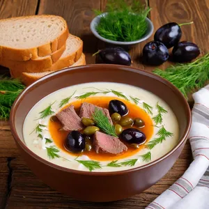 Солянка с говядиной и черносливом