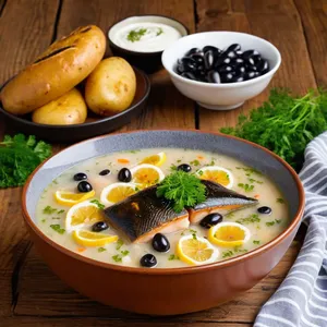 Солянка с копчёной скумбрией и картофелем