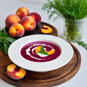 Свекольник с персиком и шалфеем