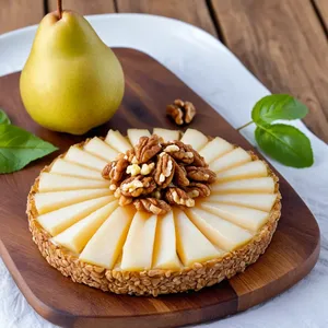 Сырные бризоли с грушей и грецким орехом
