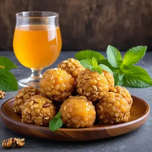 Сырные шарики с грецкими орехами и медом