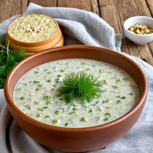 Таратор с огурцом и укропом на ряженке