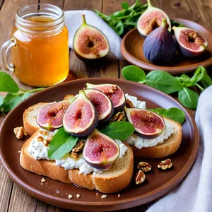 Тосты с инжиром и козьим сыром