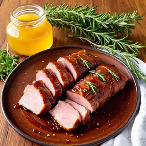 Вяленая свиная вырезка с медом и горчицей