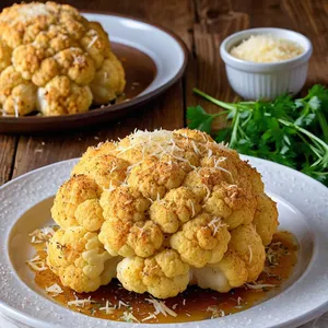 Запечённая цветная капуста с пармезаном и чесноком